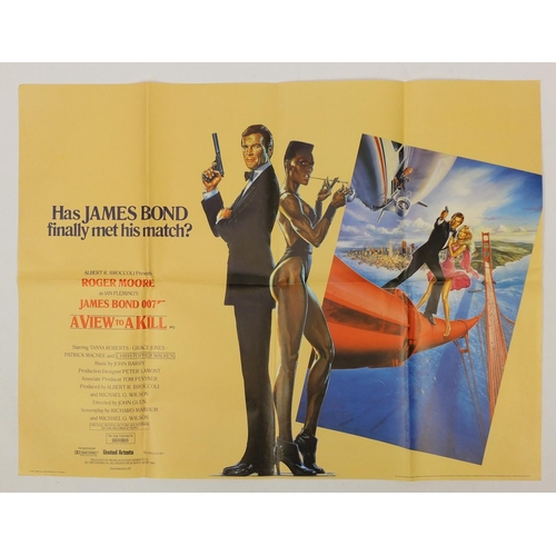 175 - Vintage James Bond 007 A View to Kill UK quad film poster printed by Lonsdale & Bartholomew, 101.5cm... 