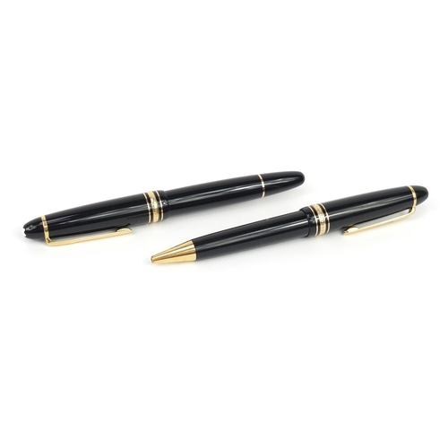 114 - Mont Blanc Meisterstuck Pix roller ball and ball point pen, serial numbers XN1227275 and GS1038170