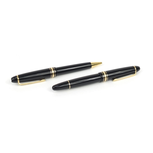 114 - Mont Blanc Meisterstuck Pix roller ball and ball point pen, serial numbers XN1227275 and GS1038170