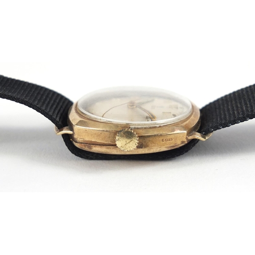 791 - Vintage 9ct gold Tudor wristwatch with luminous hands, the case 29mm wide excluding the crown