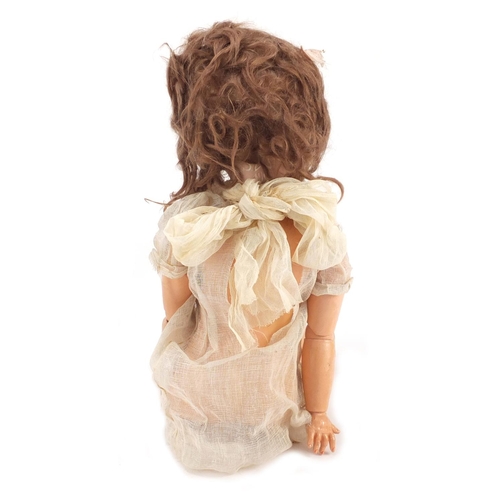 144 - German bisque headed doll with jointed limbs by Simon and Halbig, numbered 1909