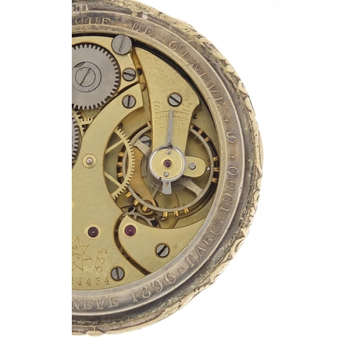 819 - Gentleman's Junghans open face pocket watch, retailed by Thomas Russell & Sons, the movement numbere... 