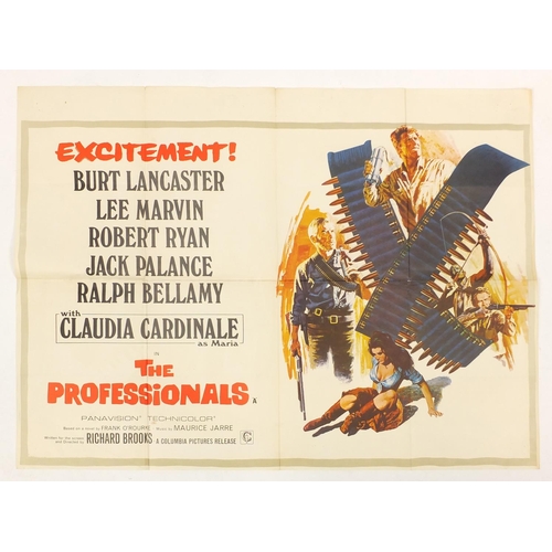 192 - Ten vintage UK quad film posters comprising The Professionals, Shalako, Family Plot, Clash of the Ti... 