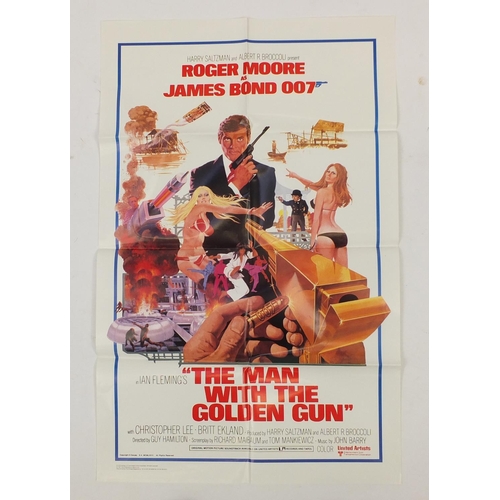 195 - Collection of James Bond 007 US one sheet type re-issue film posters including Diamonds Are Forever