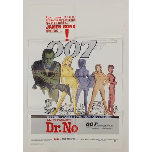 195 - Collection of James Bond 007 US one sheet type re-issue film posters including Diamonds Are Forever