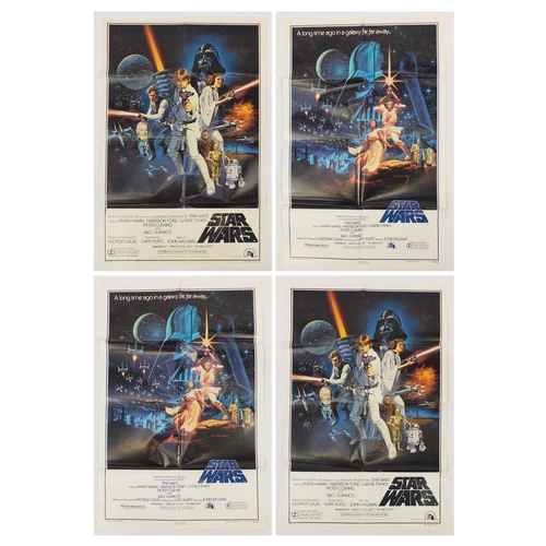 191 - Four Star Wars one sheet A New Hope film posters comprising two style B and two style C