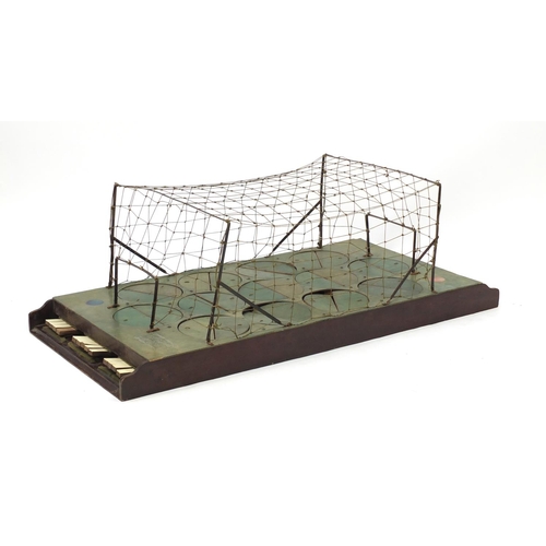 154A - Vintage Iles patent finger football model B table top game, 41cm H x 128cm W x 59cm D