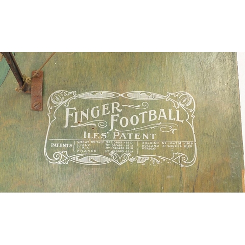 154A - Vintage Iles patent finger football model B table top game, 41cm H x 128cm W x 59cm D