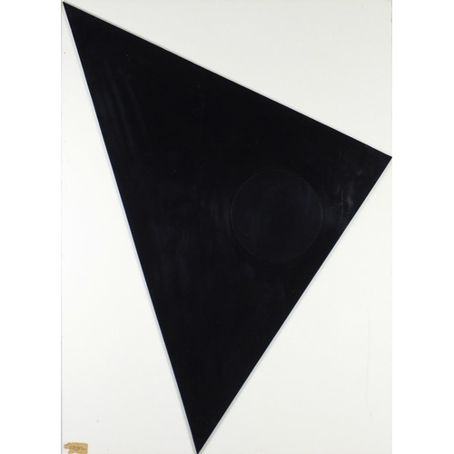 573 - 1960's Perspex sculpture by Victor Anton with paper label, titled Relief no 13 black and white verso... 