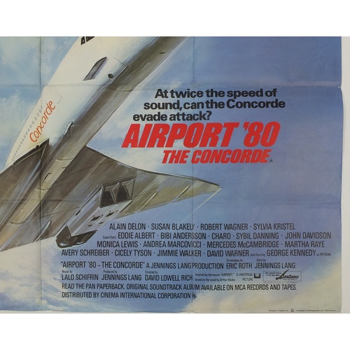 189 - Eight vintage Airport UK quad film posters, each 101.5cm x 76cm