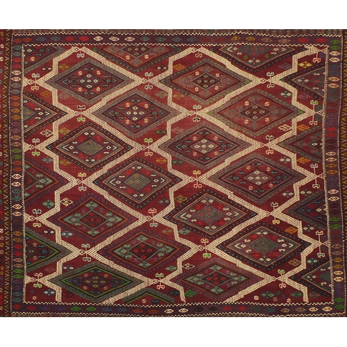 2010 - Rectangular Turkish Fethiye Cicim Kilim rug, 170cm x 131cm
