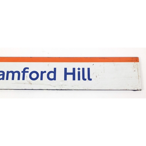 2094 - Large London overground Stamford Hill railway sign, 210cm x 30cm