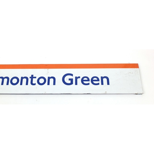 2095 - Large London overground Edmonton Green railway sign, 210cm x 30cm