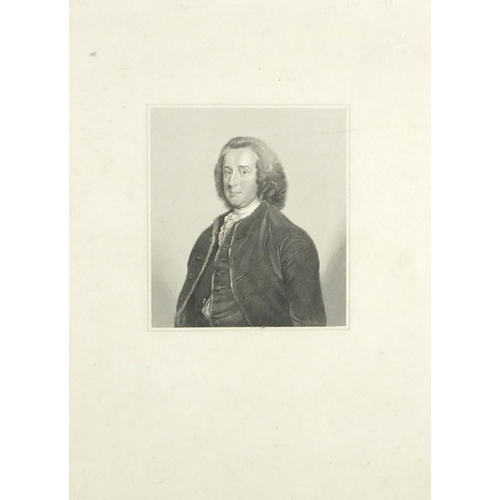 986 - William IV Viscount Strathalans, Eighth Lord Madderty etchings, details verso, framed, 44.5cm x 24.5... 