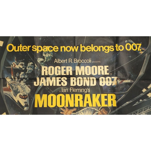 179 - Vintage James Bond 007 Moonraker UK film poster, 151cm x 100cm