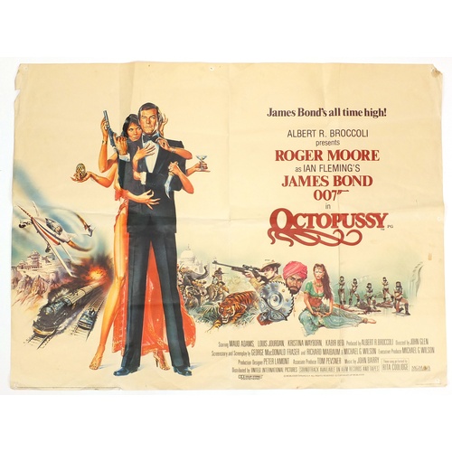 180 - Vintage James Bond 007 Octopussy UK quad film poster, printed by Lonsdale & Bartholomew, 101.5cm x 7... 