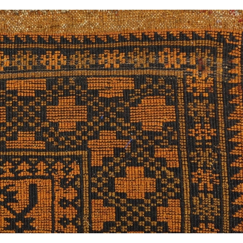 2083 - Rectangular Afghan rug having an all over geometric design, 150cm x 98cm