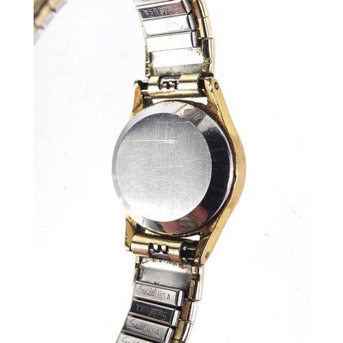 2603 - Ladies Omega De Ville quartz wrist watch, 22mm in diameter excluding the crown