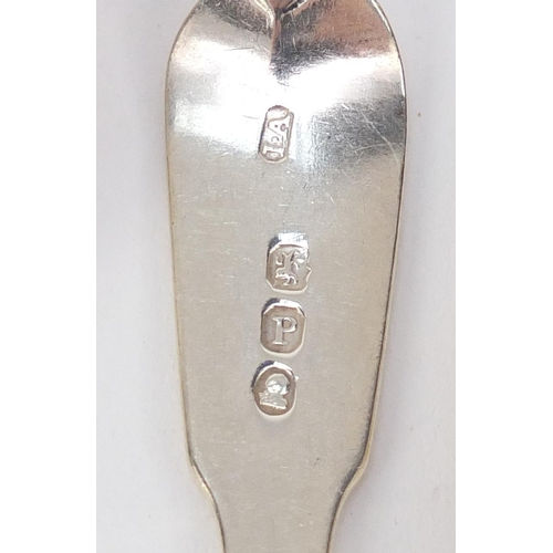 2492A - Five Georgian silver teaspoons and three Victorian silver forks, various hallmarks, the largest 18.5... 