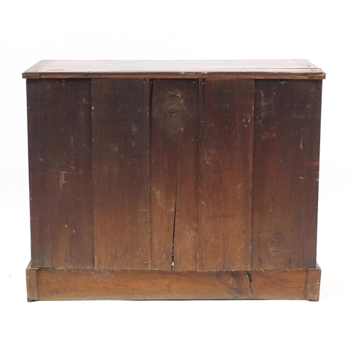 55 - Edwardian mahogany four drawer chest, 82cm H x 105cm W x 48cm D