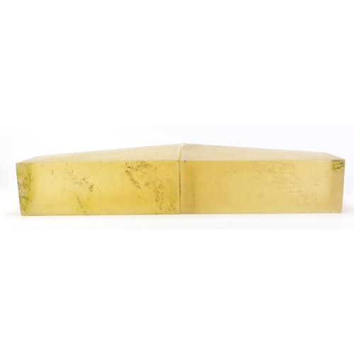 576 - 1970's perspex two piece sculpture by Victor Anton, overall 34cm high x 61cm wide (PROVENANCE: Given... 