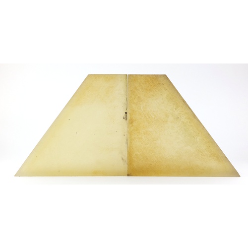 577 - 1970's perspex two piece sculpture by Victor Anton, overall 30.5cm x 68cm wide (PROVENANCE: Given di... 