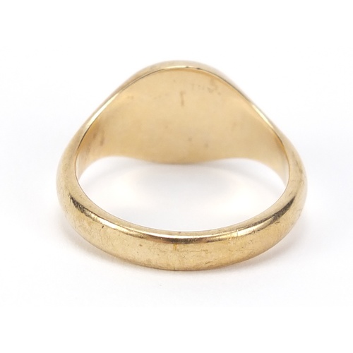 2539 - Gentleman's 9ct gold signet ring, size S, 6.7g