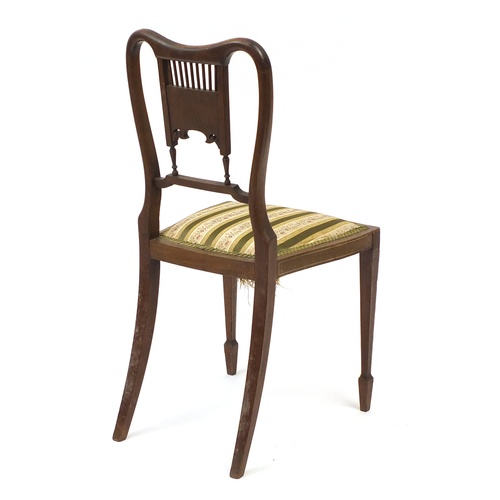 17 - Victorian inlaid rosewood occasional chair, 88cm high