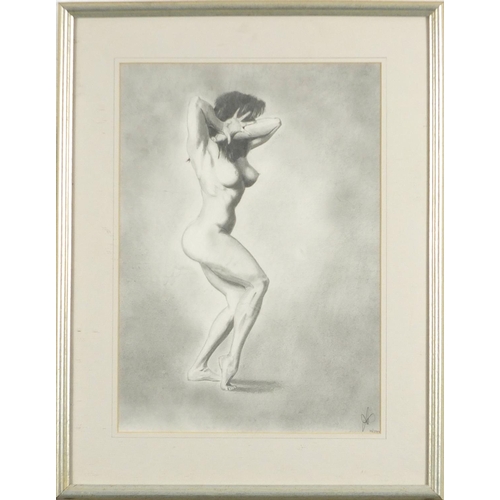 2278 - Two nude females and a genie, three limited edition prints, each mounted and framed, 37cm x 26cm