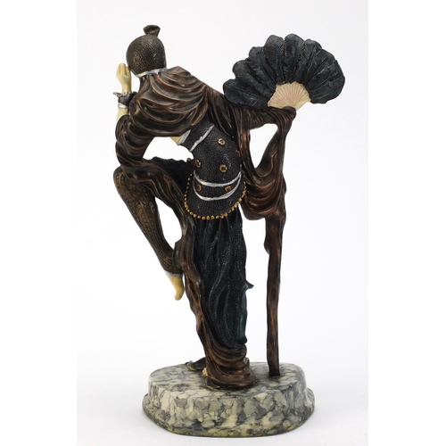 2580 - Art Deco style figurine of a semi-nude dancer, 39cm high