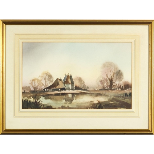 2288 - John Snelling - landscape, watercolour, mounted and framed, 42cm x 25cm