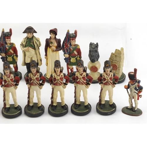 2576 - Napoleon design chess set, the largest piece 11cm high