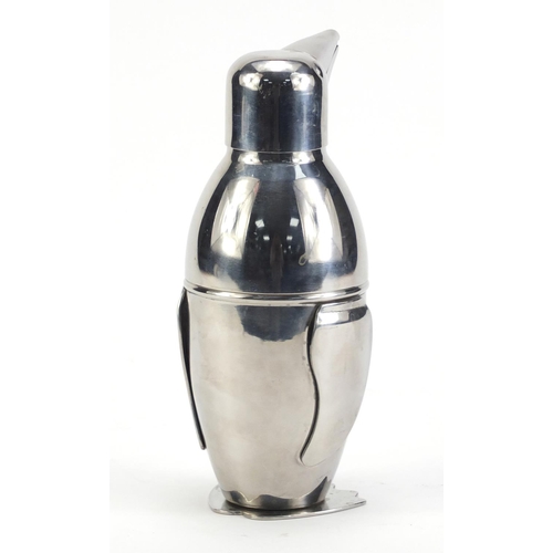 2864 - Novelty cocktail shaker in the form of a penguin, 20cm high