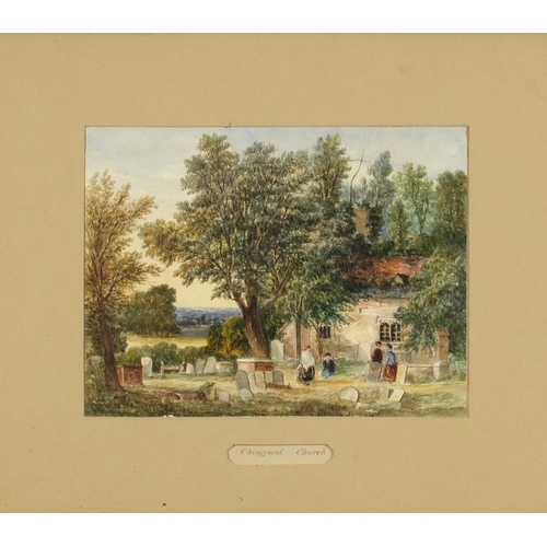 2361 - Two 19th century watercolours including one of Chingford Church, mounted and framed, the largest 26c... 