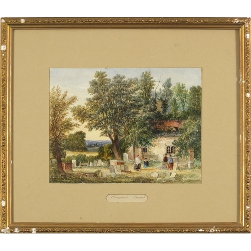 2361 - Two 19th century watercolours including one of Chingford Church, mounted and framed, the largest 26c... 