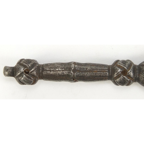 2886 - Tibetan iron pendant, 16cm in length