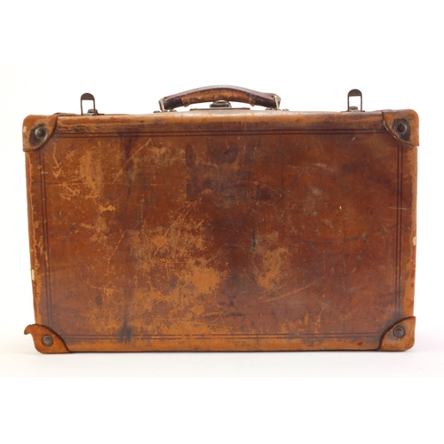 2515 - Vintage brown leather briefcase, 46cm wide