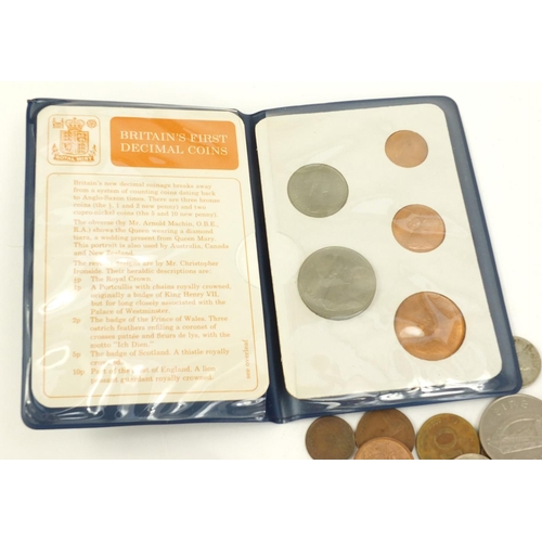 2836 - Antique and later British and world coinage housed in a book design box