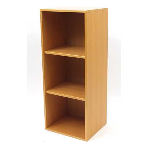 2132 - Beech open shelving unit by John Coyle, 117cm H x 48cm W x 41cm D