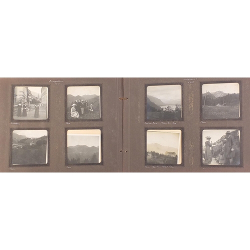 2689 - Early 20th century Grand Tour related black and white photographs arranged in an album, including, I... 