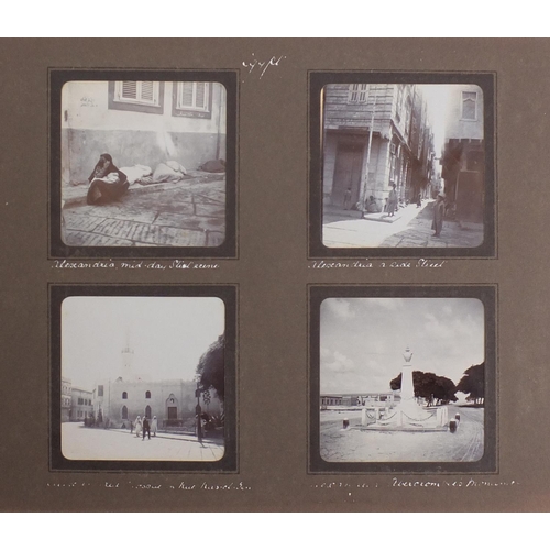 2689 - Early 20th century Grand Tour related black and white photographs arranged in an album, including, I... 