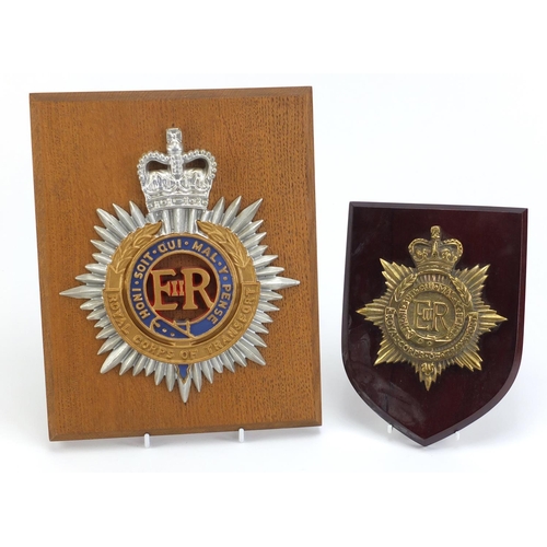 2907 - Two Elizabeth II Royal Corps of Transport plaques, the largest 28cm x 22.5cm