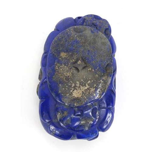 2928 - Chinese lapis lazuli pendant carved with a pig, 6.5cm high