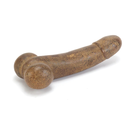 2795 - Islamic carved hard stone phallus, 19cm in length