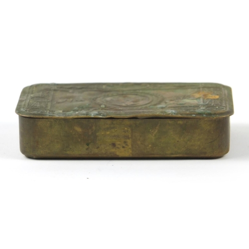 2743 - British military World War I brass Mary tin