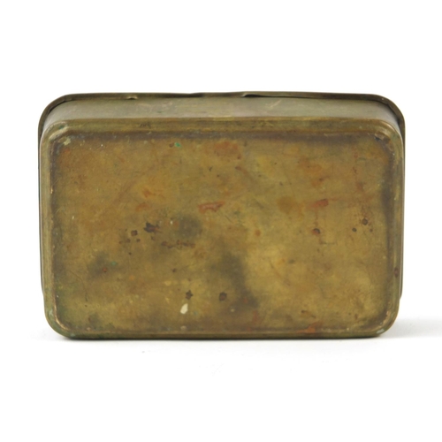 2743 - British military World War I brass Mary tin