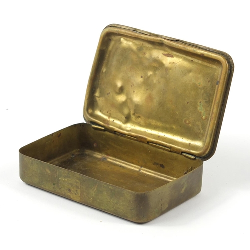 2743 - British military World War I brass Mary tin