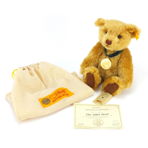 95 - Steiff 2001 bear with certificate designed for the Danbury mint, serial number 2724