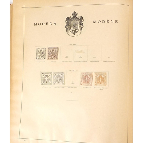 2677 - Antique and later world stamps arranged in an album including France, Italy and Sweden