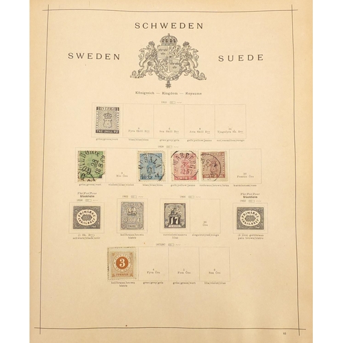 2677 - Antique and later world stamps arranged in an album including France, Italy and Sweden